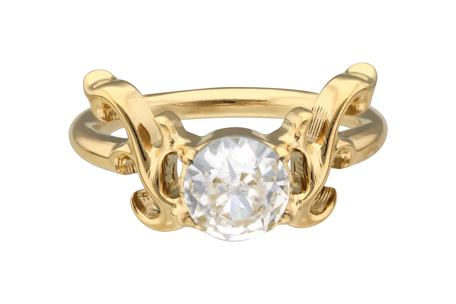 Chirurgenstahl Segmentring Clicker Piercing KRISTALL + GEWEIH